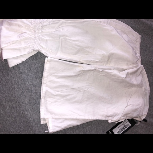 Nasty Gal Peasant Tie Up Bardot Blouse - Picture 6 of 8